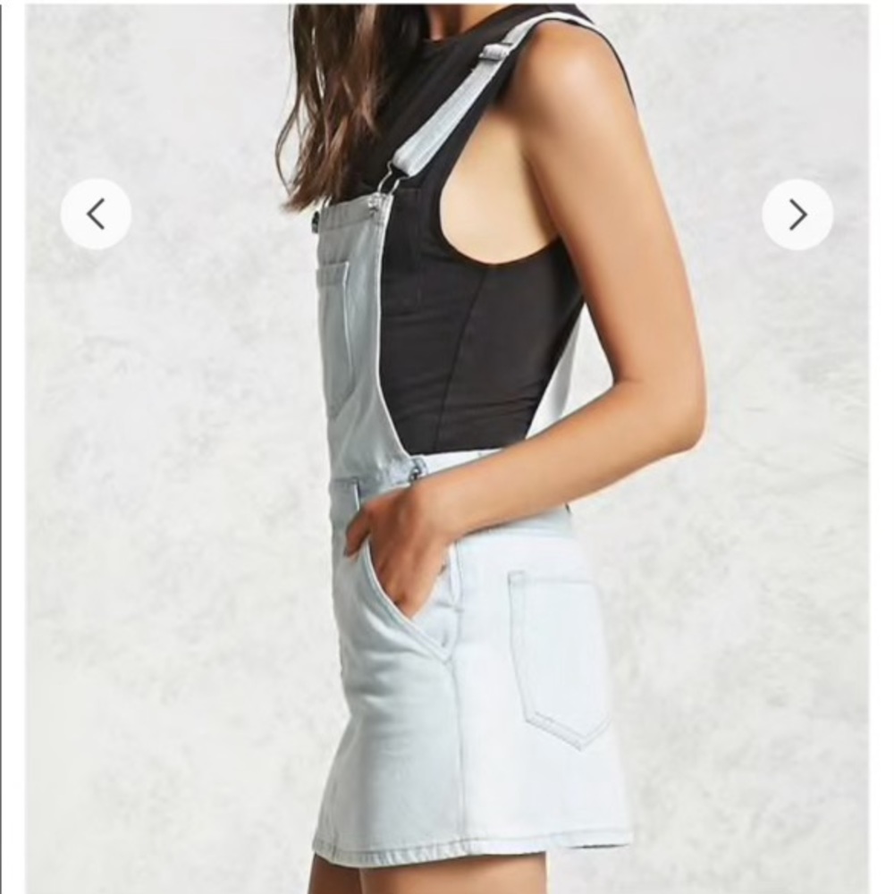 Forever 21 Denim Overall Mini Dress - Picture 11 of 13